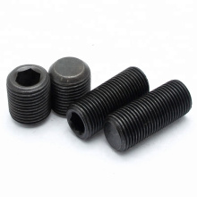 High Tensile Gr 8.8 M24 Steel Black Oxide Hexagon Socket Set Screw With Flat Point DIN 913